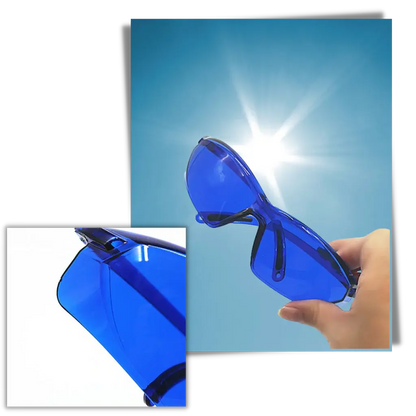 Golf Ball Finder Sunglasses with Blue-Tint Lenses and UV Protection, Case Included Veldora