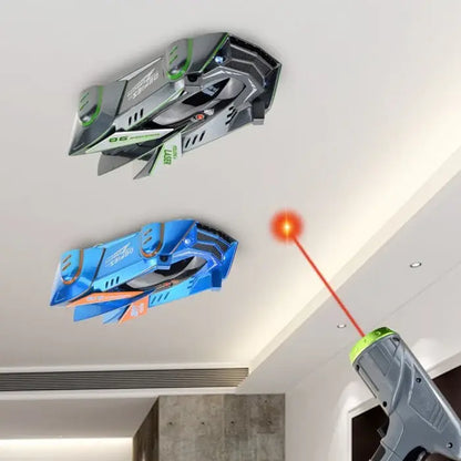 Wall Climbing RC Car with Laser Point Remote and LED Effects, Rechargeable Battery Veldora