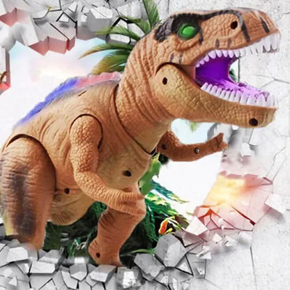 Dinosaur Remote Control Toy with Multi-Color LED Spikes and Roaring Sound, Rechargeable Veldora