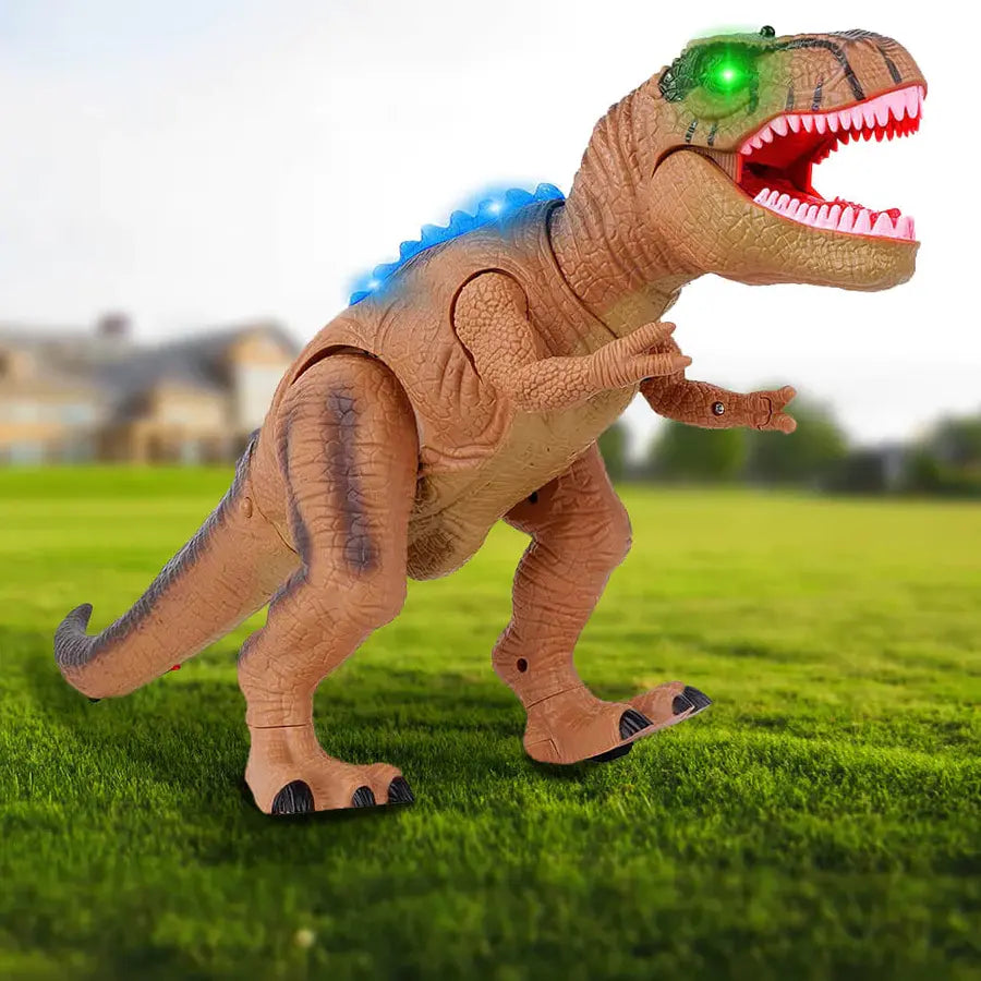 Dinosaur Remote Control Toy with Multi-Color LED Spikes and Roaring Sound, Rechargeable Veldora