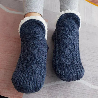 Thermal Socks with Non-Slip Grip and Adjustable Cuff, Breathable Indoor Warmth Veldora
