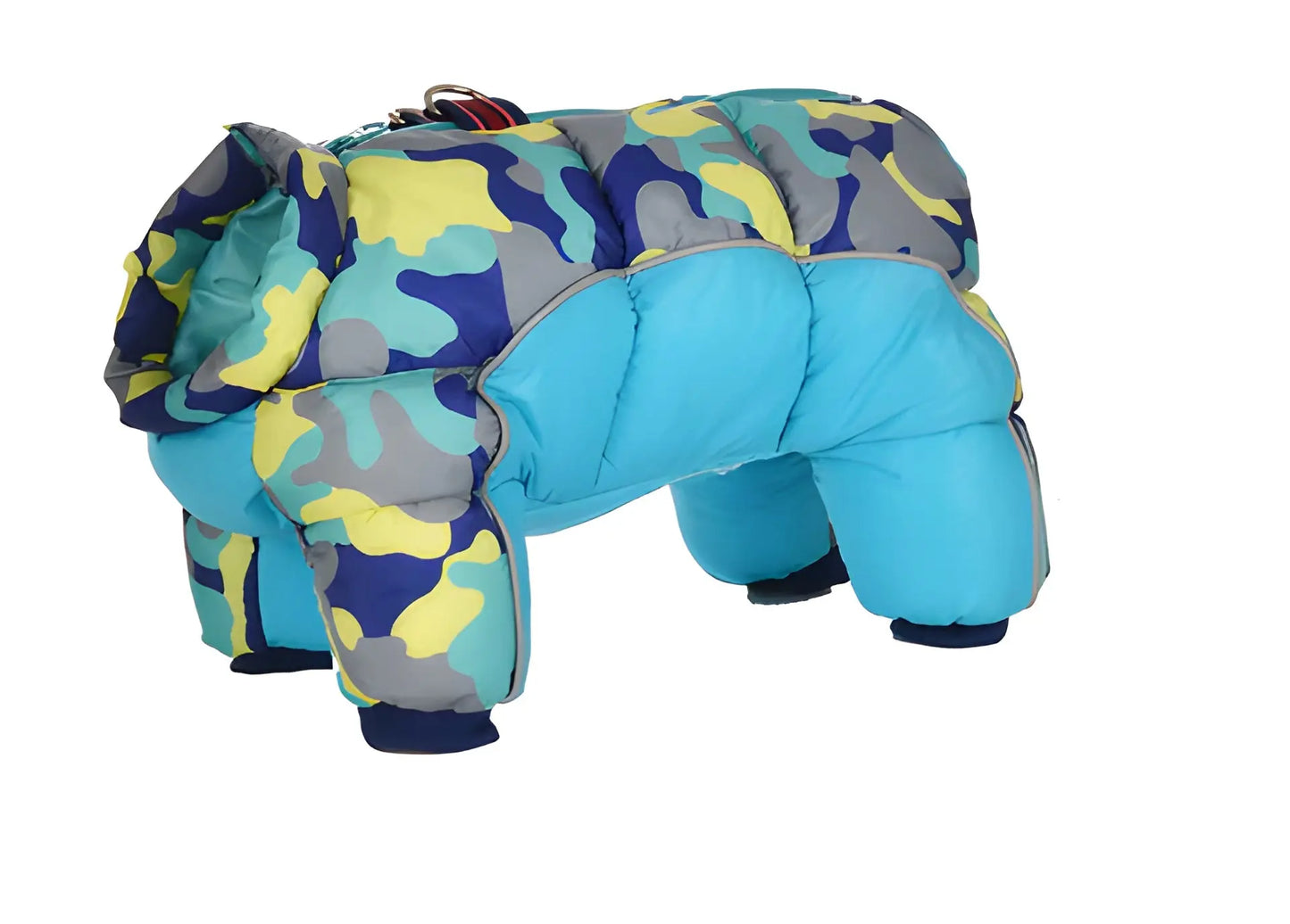 Dog Coat with Water-Resistant Shell and Synthetic Fill, Back Zip, Reflective Trim Veldora