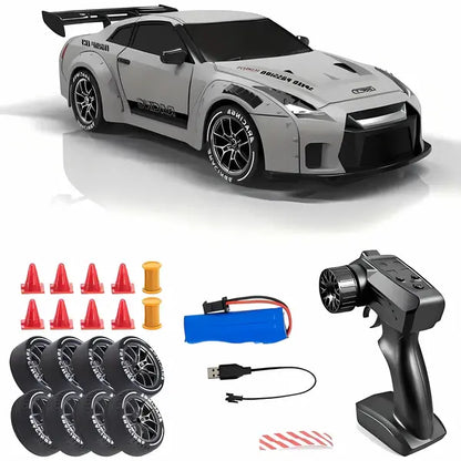 RC Drift Car with Four-Wheel Drive and Integrated LED Lights, Rechargeable Battery Veldora