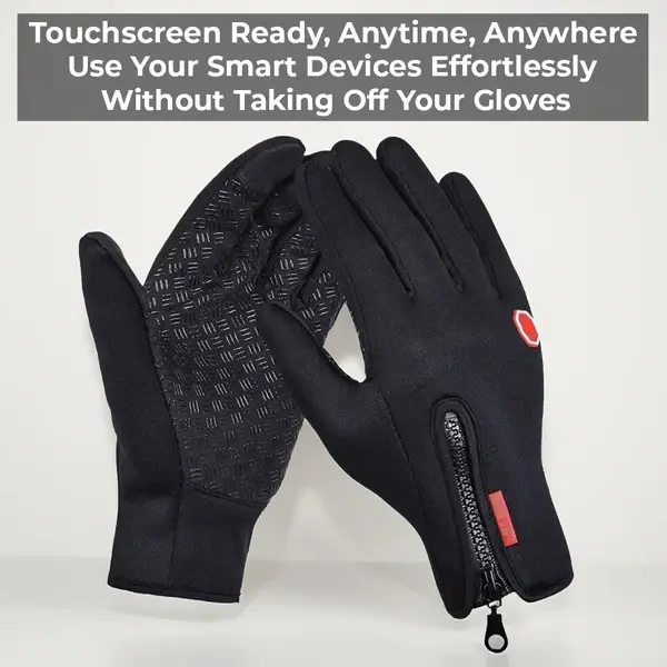 Thermal Gloves with Three-Layer Insulation and Touchscreen Fingertips, Anti-Slip Palm Veldora