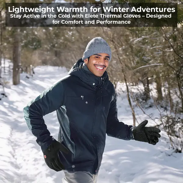 Thermal Gloves with Three-Layer Insulation and Touchscreen Fingertips, Anti-Slip Palm Veldora