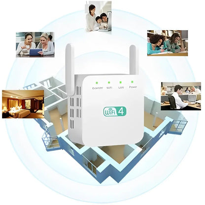 WiFi Range Extender with Dual-Band 2.4/5GHz and Gigabit Ethernet, Compact One-Touch Setup Veldora