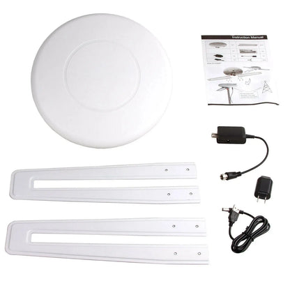 HDTV Antenna with Omnidirectional Reception and Adaptive Signal Processing, 40ft Coaxial Veldora