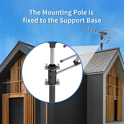 Outdoor TV Antenna with 360 Degree Motorized Rotation and Interference Filter, Long-Range Veldora