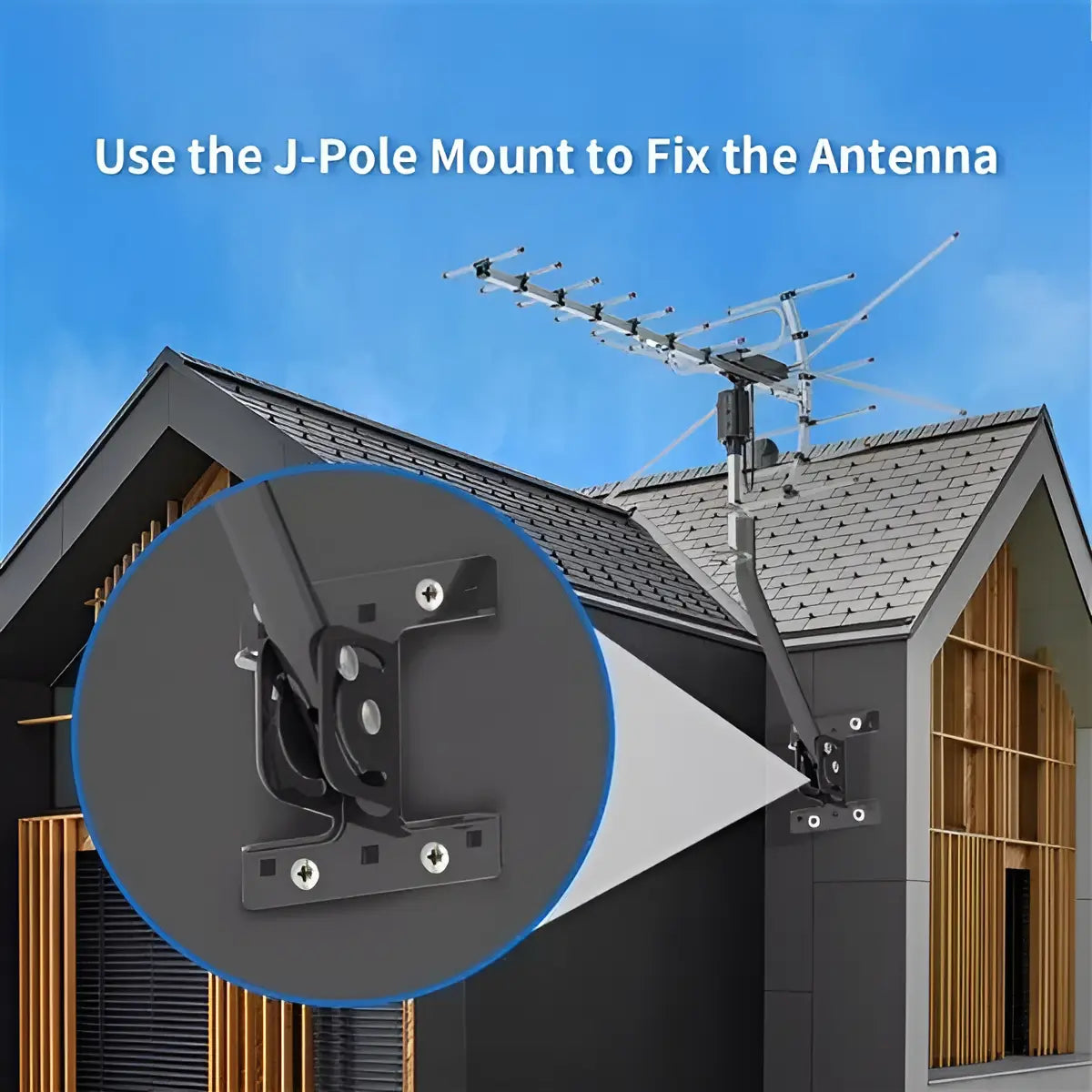 Outdoor TV Antenna with 360 Degree Motorized Rotation and Interference Filter, Long-Range Veldora