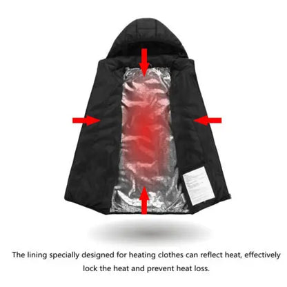 Heated Jacket with Rechargeable Battery Pack and 3 Heat Settings, Machine Washable Veldora