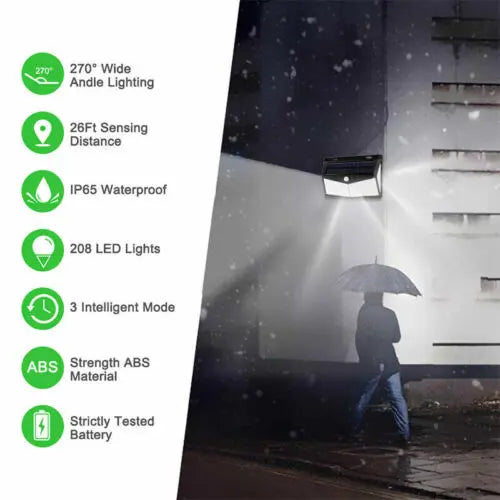 Solar Motion Sensor Light with 800 Lumens and Weatherproof Design, 5–8 Hour Run Time Veldora