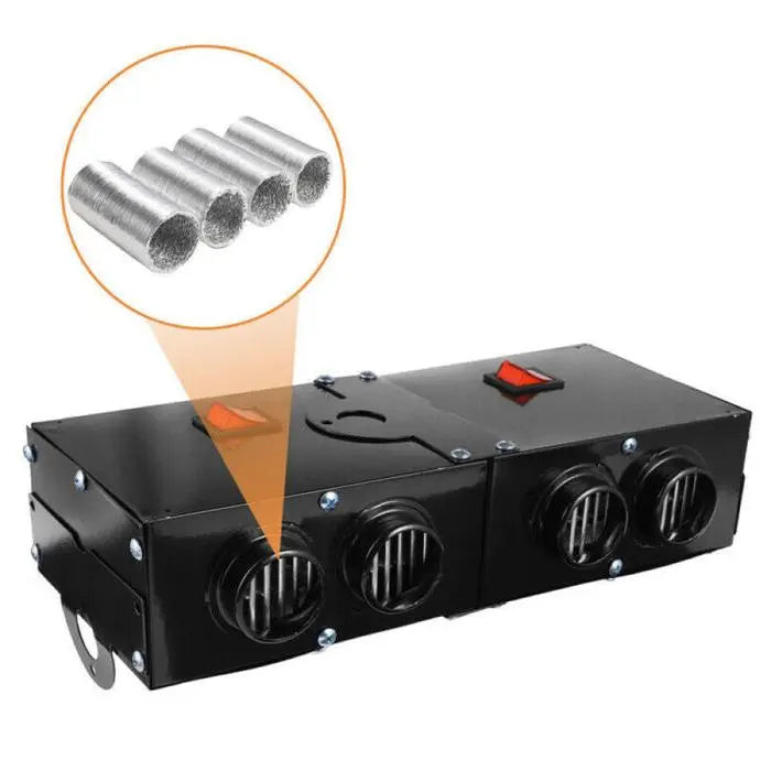 12V Car Heater with Ceramic Heating Element and Dual-Zone Control, Dashboard Mount Veldora