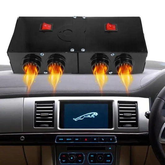 12V Car Heater with Ceramic Heating Element and Dual-Zone Control, Dashboard Mount Veldora