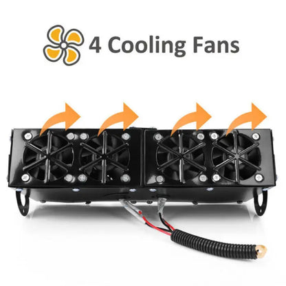 12V Car Heater with Ceramic Heating Element and Dual-Zone Control, Dashboard Mount Veldora