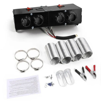 12V Car Heater with Ceramic Heating Element and Dual-Zone Control, Dashboard Mount Veldora